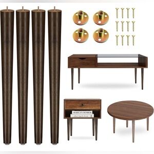 Mid-Century Modern 16 inch Furniture Leg Set